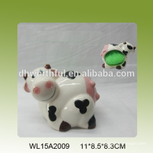 Hot selling ceramic sponge holder in lovely cow shape